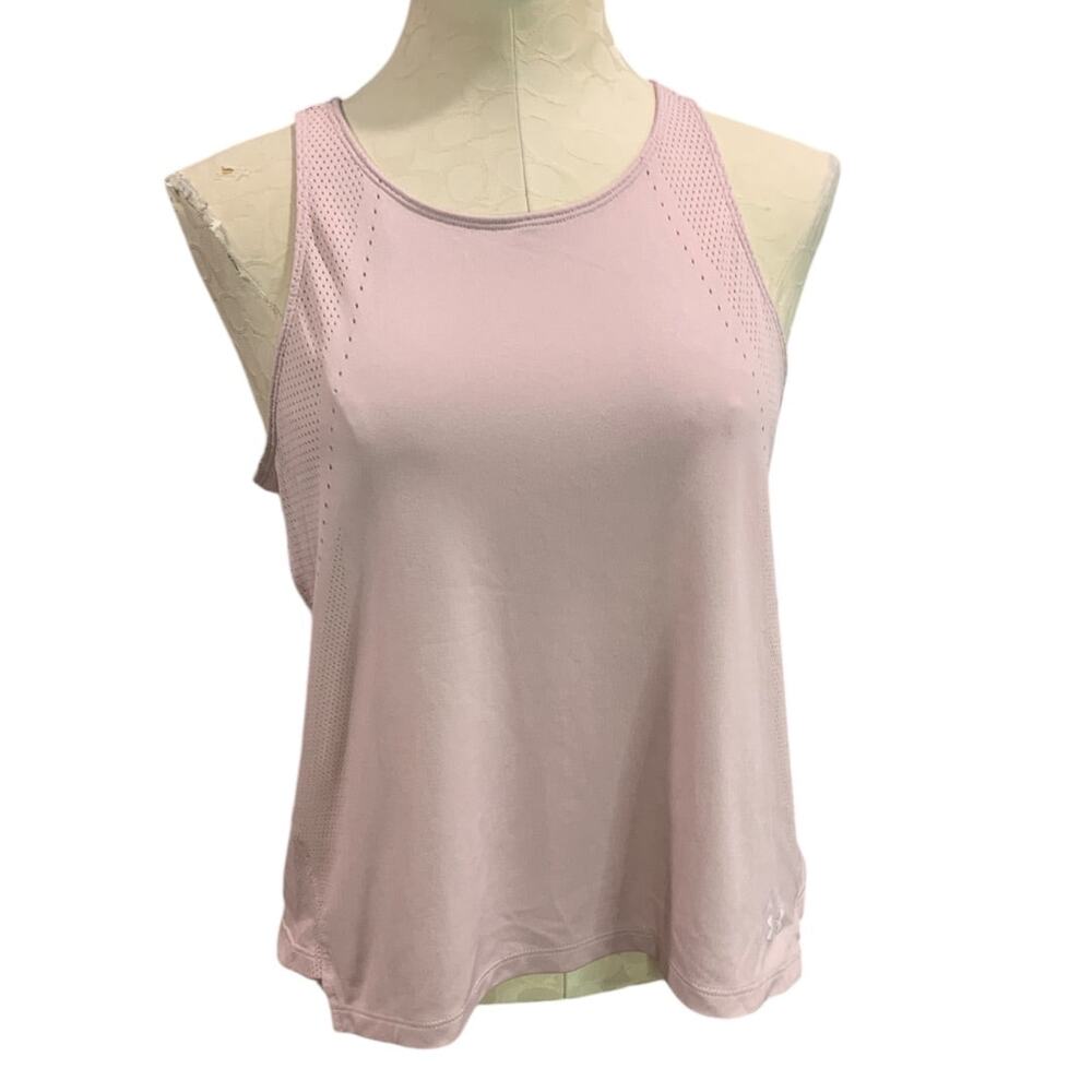 Small Under Armour Womens Pink Fitted Racerback Tank Activewear 1370059‎